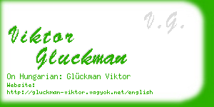 viktor gluckman business card